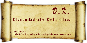 Diamantstein Krisztina névjegykártya